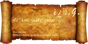 Éles Gyöngyi névjegykártya