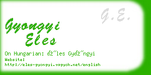 gyongyi eles business card